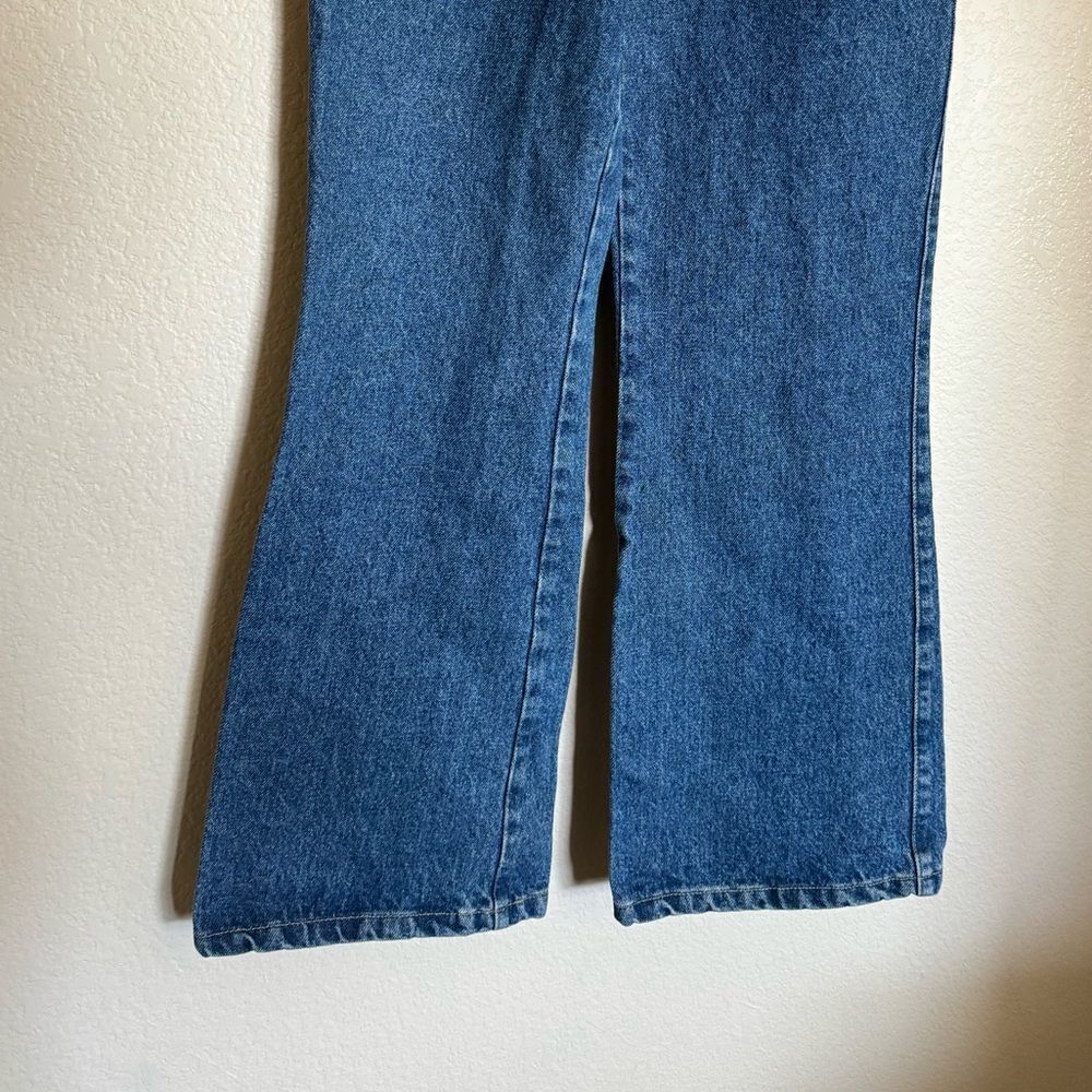 Vintage Western Rough Rider‎ Double Metallic Buckled Back Bootcut jeans sz 28 - Picture 5 of 6